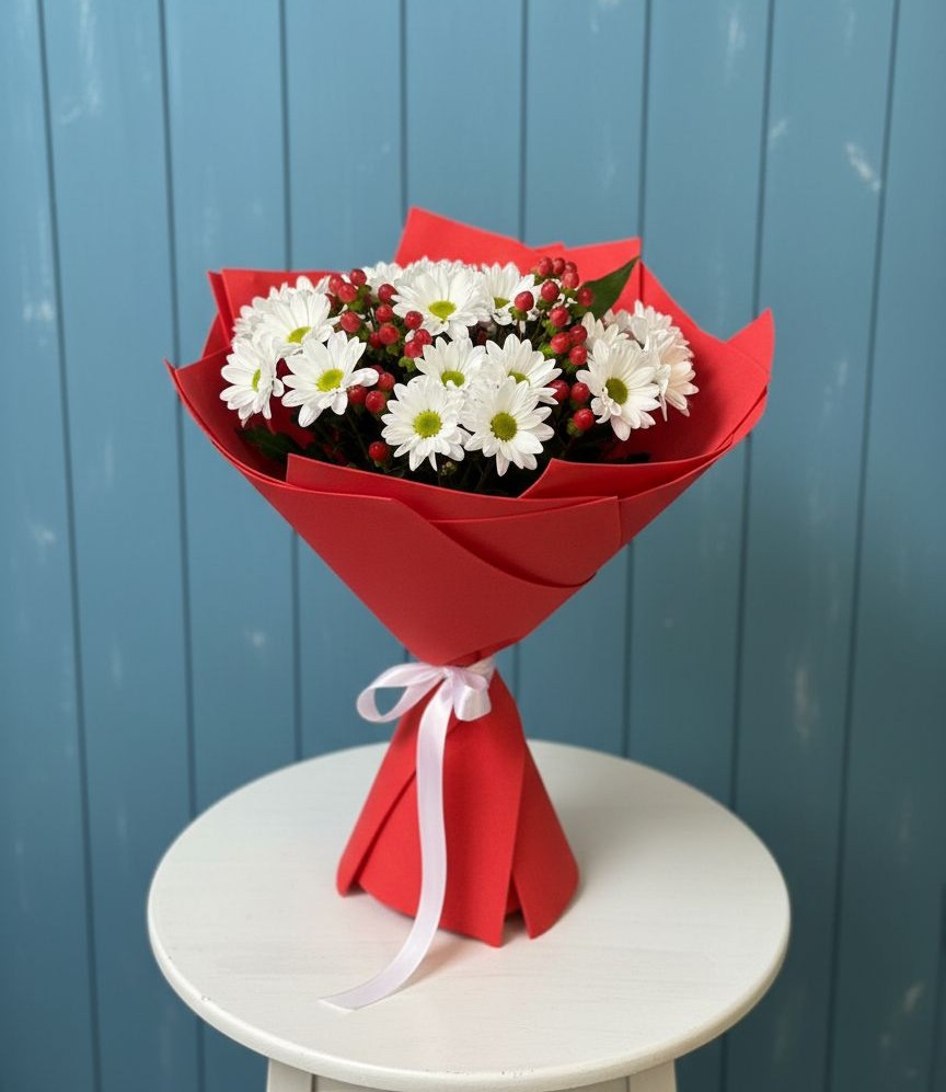 Букет цветов из: Хризантемы в Новоржеве