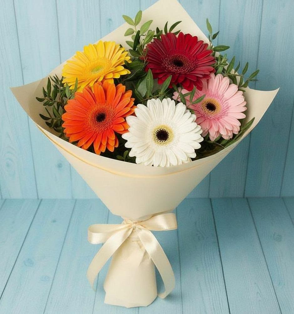 Букет цветов из: Герберы в Новоржеве