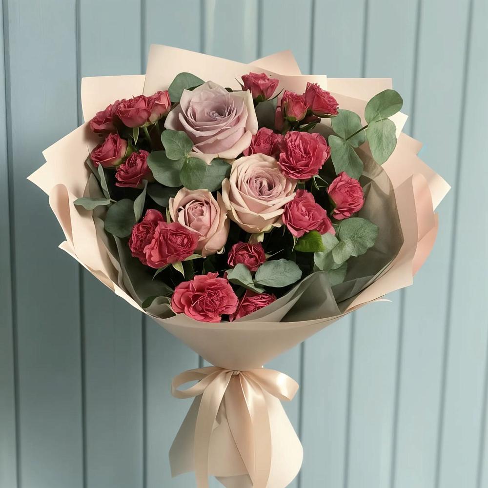 Букет цветов из: Гвоздики и Розы в Новоржеве