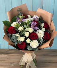 Букет цветов из:  Розы и Альстромерии #REPLACE_PRED# Новоржеве