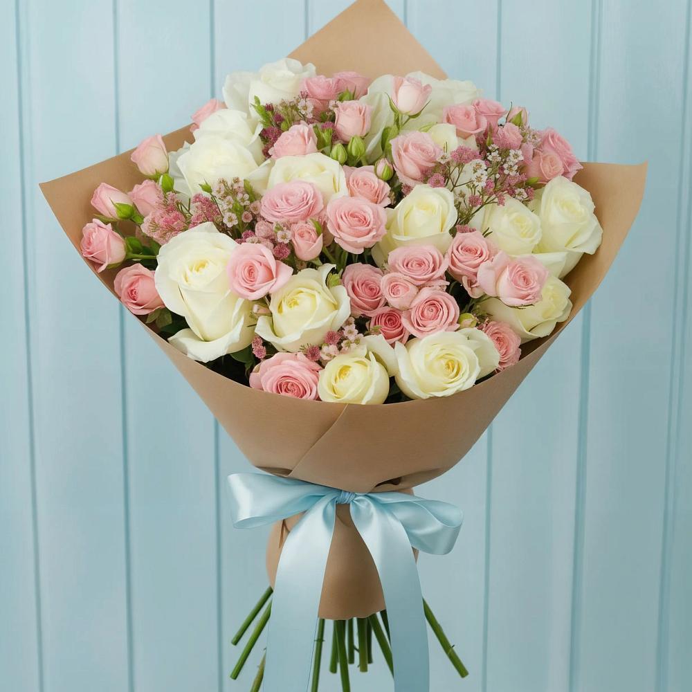 Букет цветов из: Розы в Новоржеве
