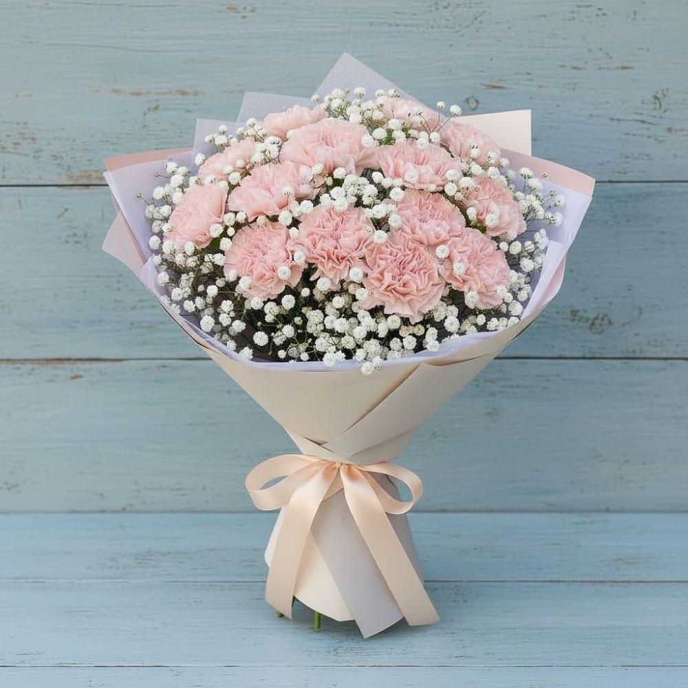 Букет цветов из: Гвоздики в Новоржеве