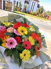 Букет цветов из:  Герберы #REPLACE_PRED# Новоржеве