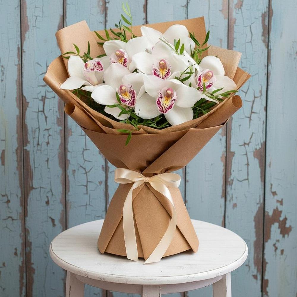 Букет цветов из: Орхидеи и Розы в Новоржеве