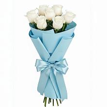 Букет 7 белых роз Проуд #REPLACE_PRED# Новоржеве