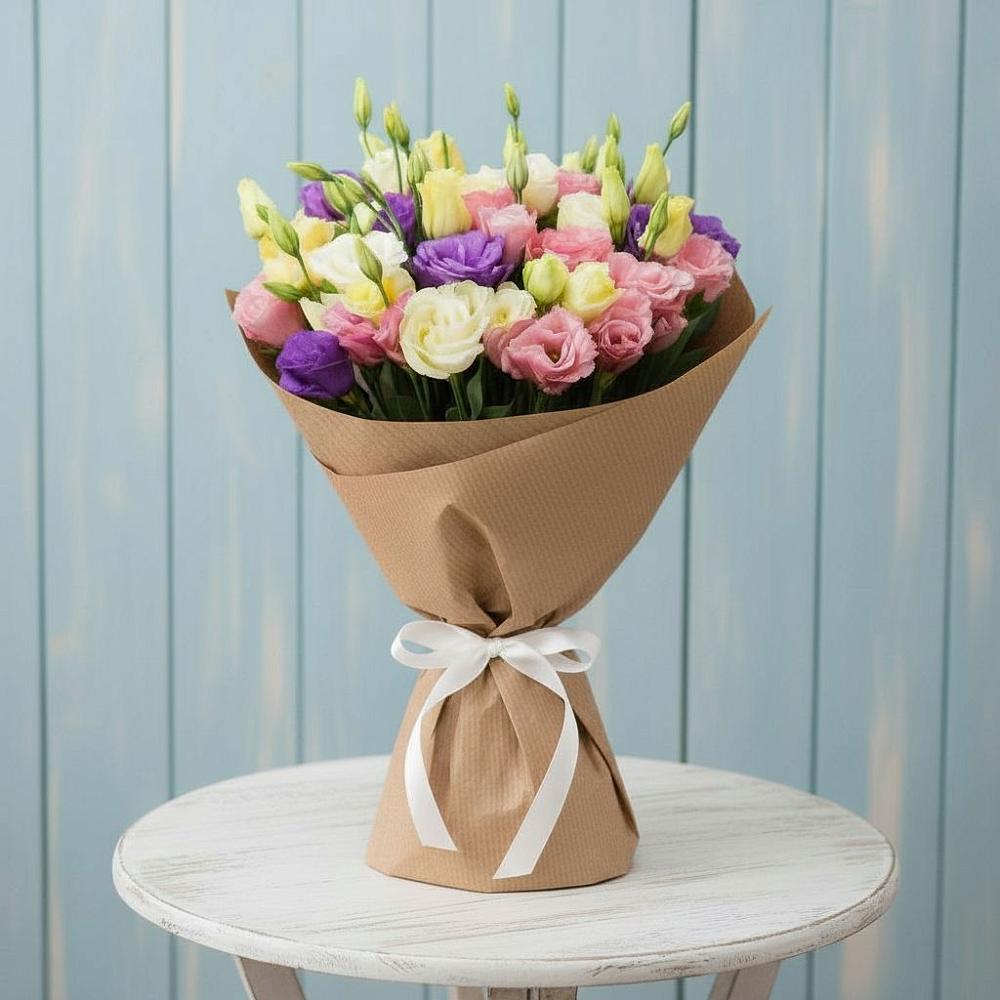 Букет цветов из: Лизиантусы в Новоржеве